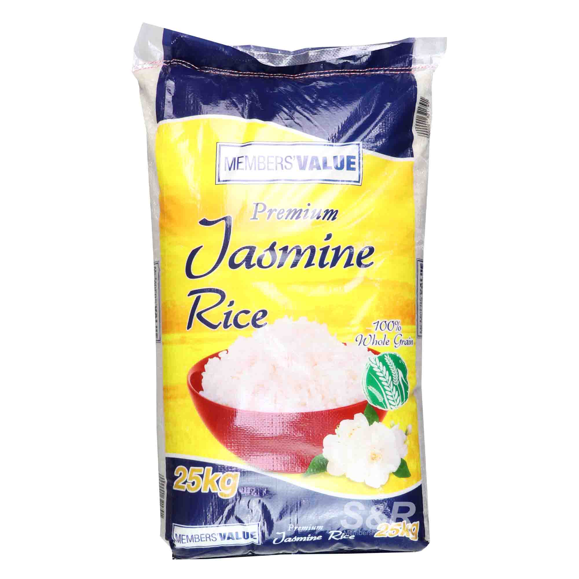 Members' Value  Jasmine Premium 100% Whole Grain Rice 25kg